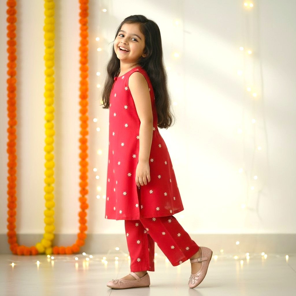 Premium Cotton Kurta Set for Girls