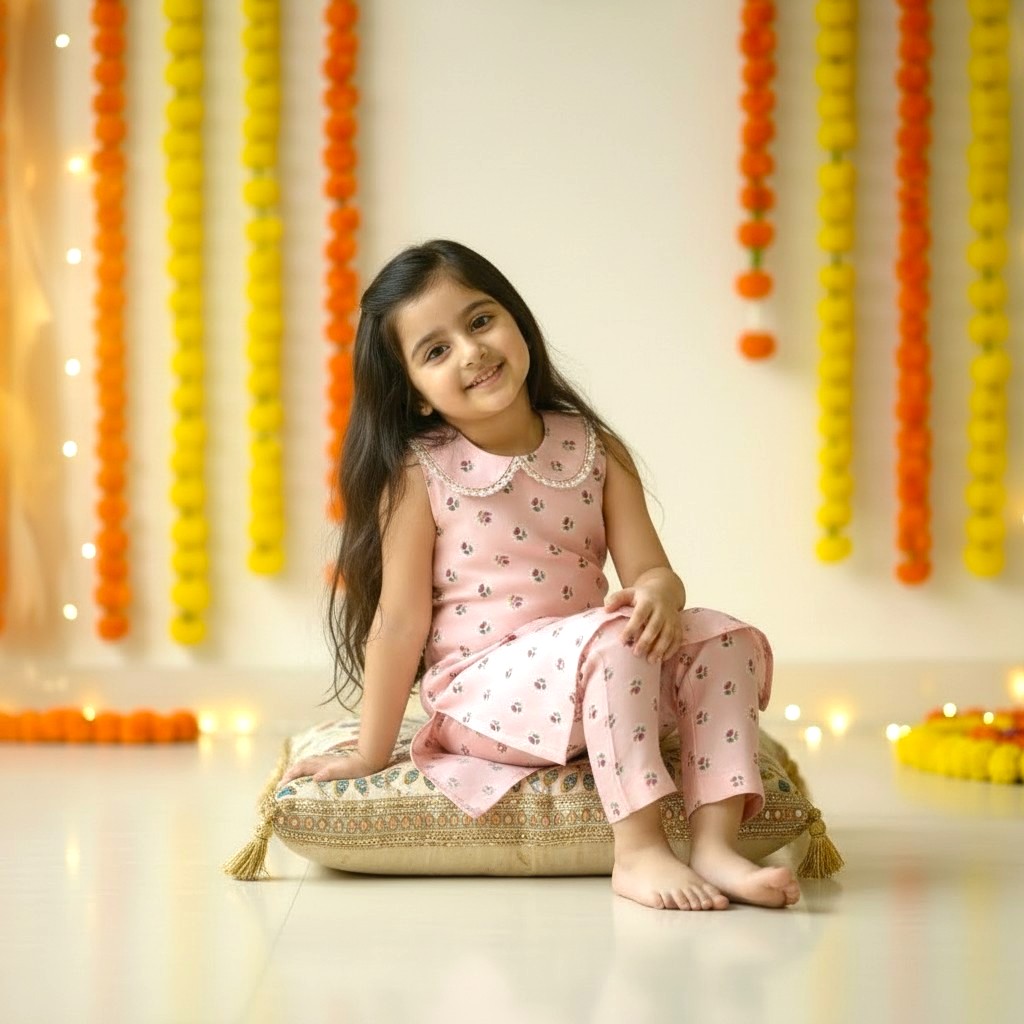 Premium Cotton Kurta Set for Girls