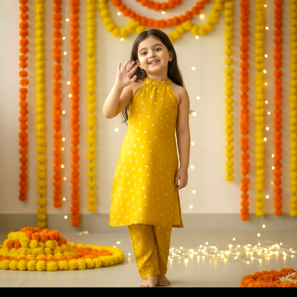 Premium Cotton Kurta Set for Girls