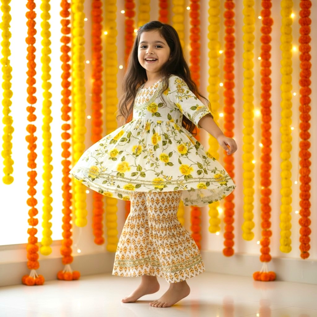 Premium Festive Cotton Sharara Set