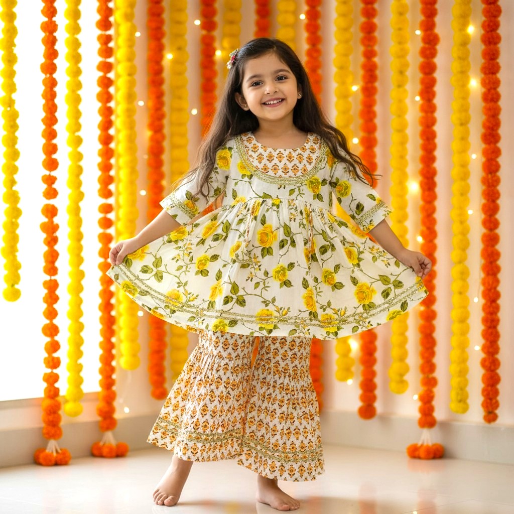 Premium Festive Cotton Sharara Set
