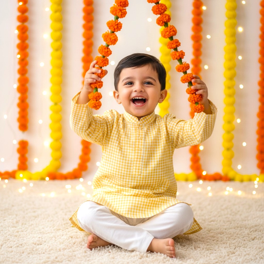 Yellow Cotton Sibling Combo