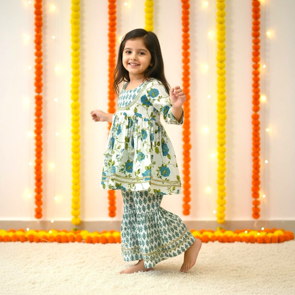 Premium Festive Cotton Sharara Set