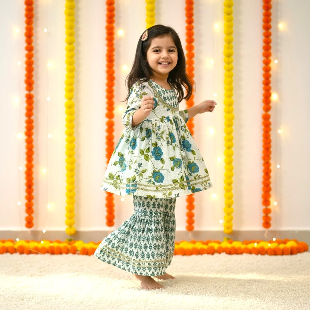 Premium Festive Cotton Sharara Set