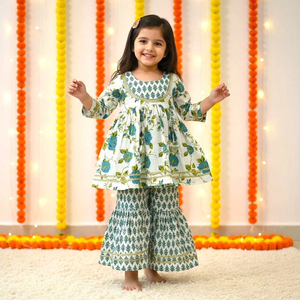 Premium Festive Cotton Sharara Set