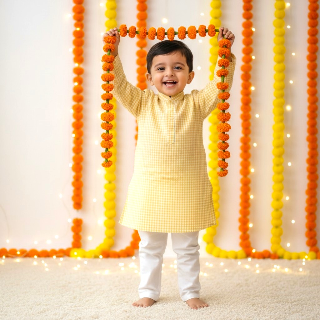 Yellow Cotton Sibling Combo