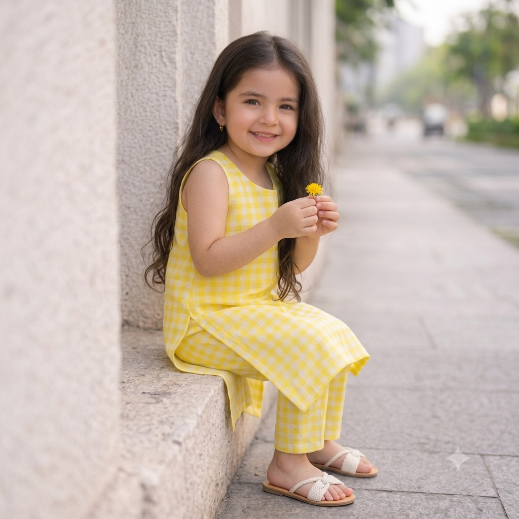 Premium Cotton Kurta Set for Girls