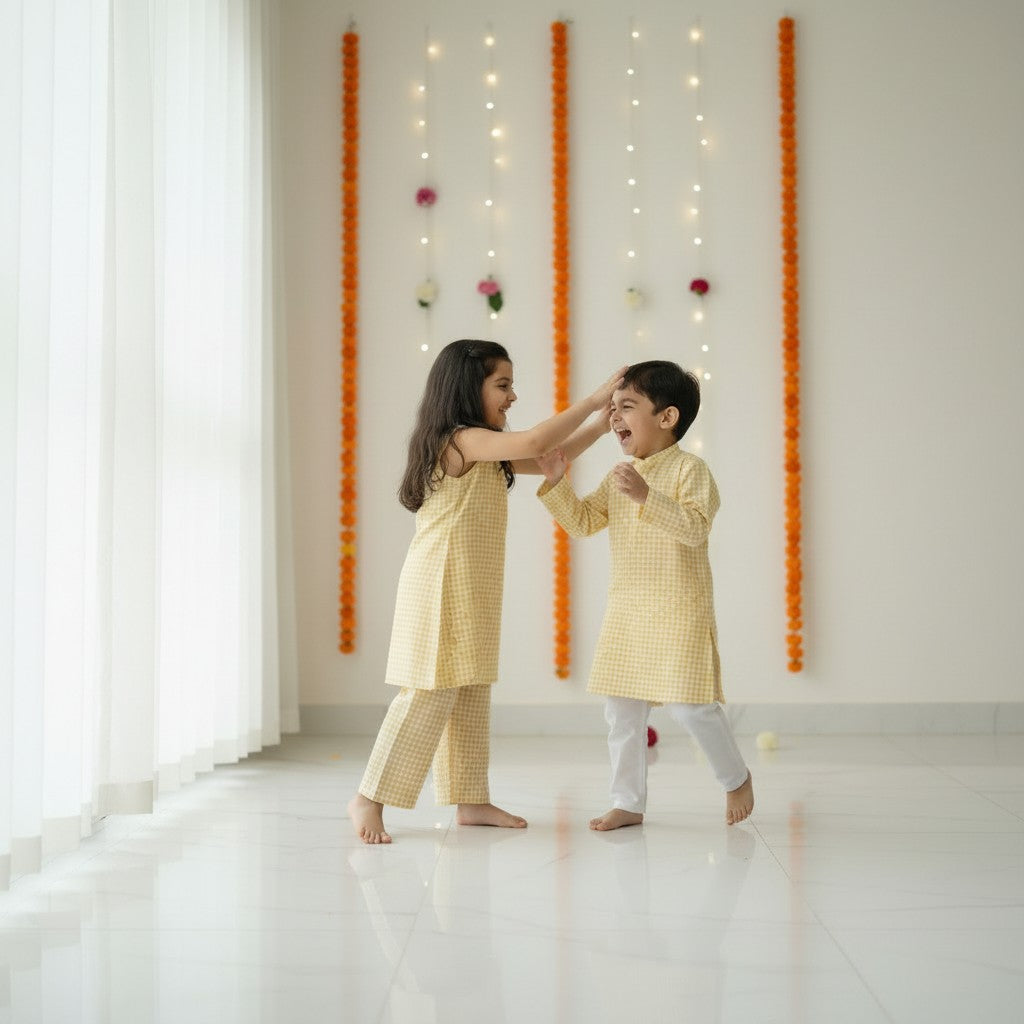 Yellow Cotton Sibling Combo