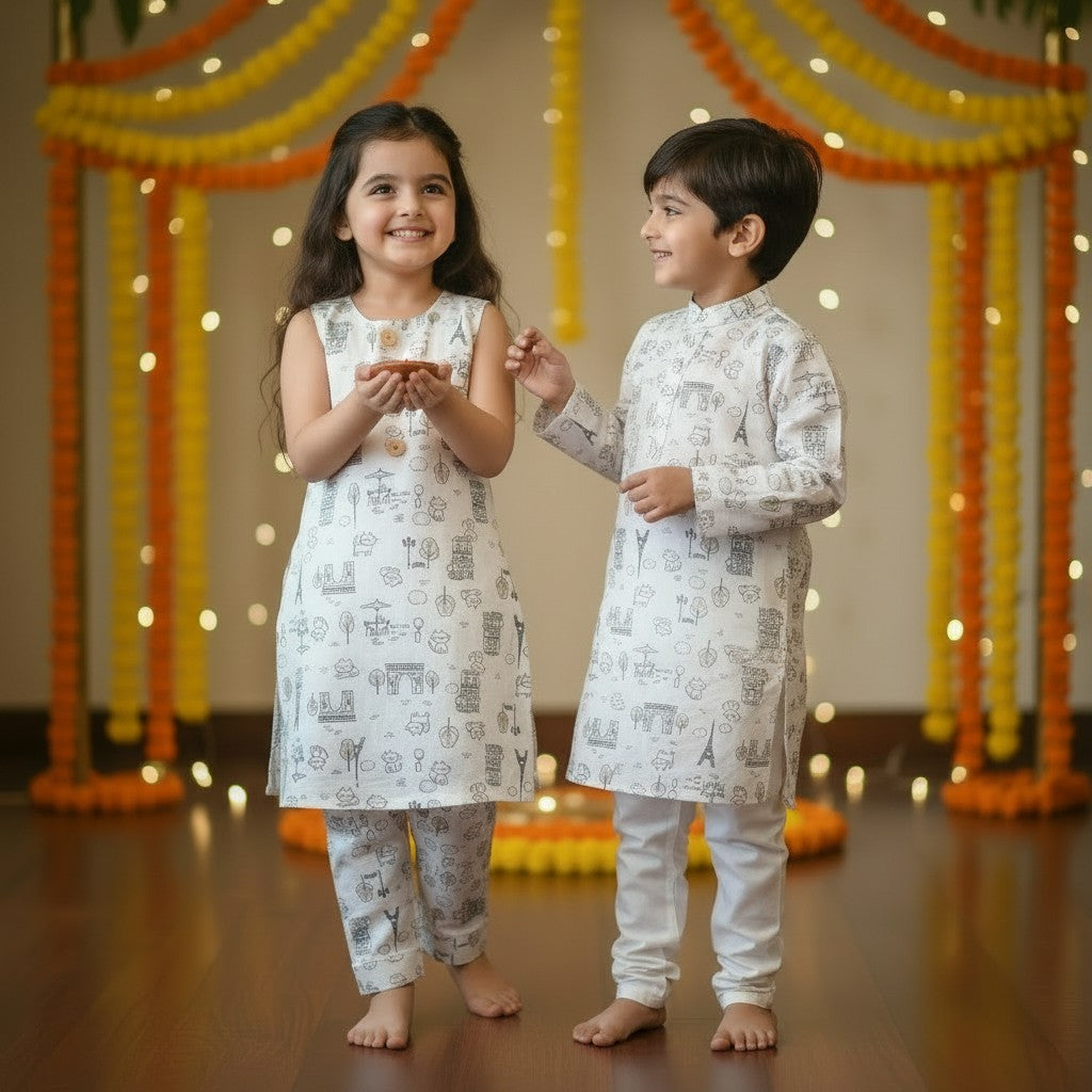White Paris Sibling Set
