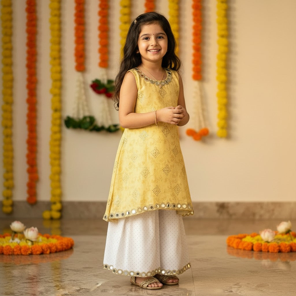 Sunshine Mirror Lace Kurta Set
