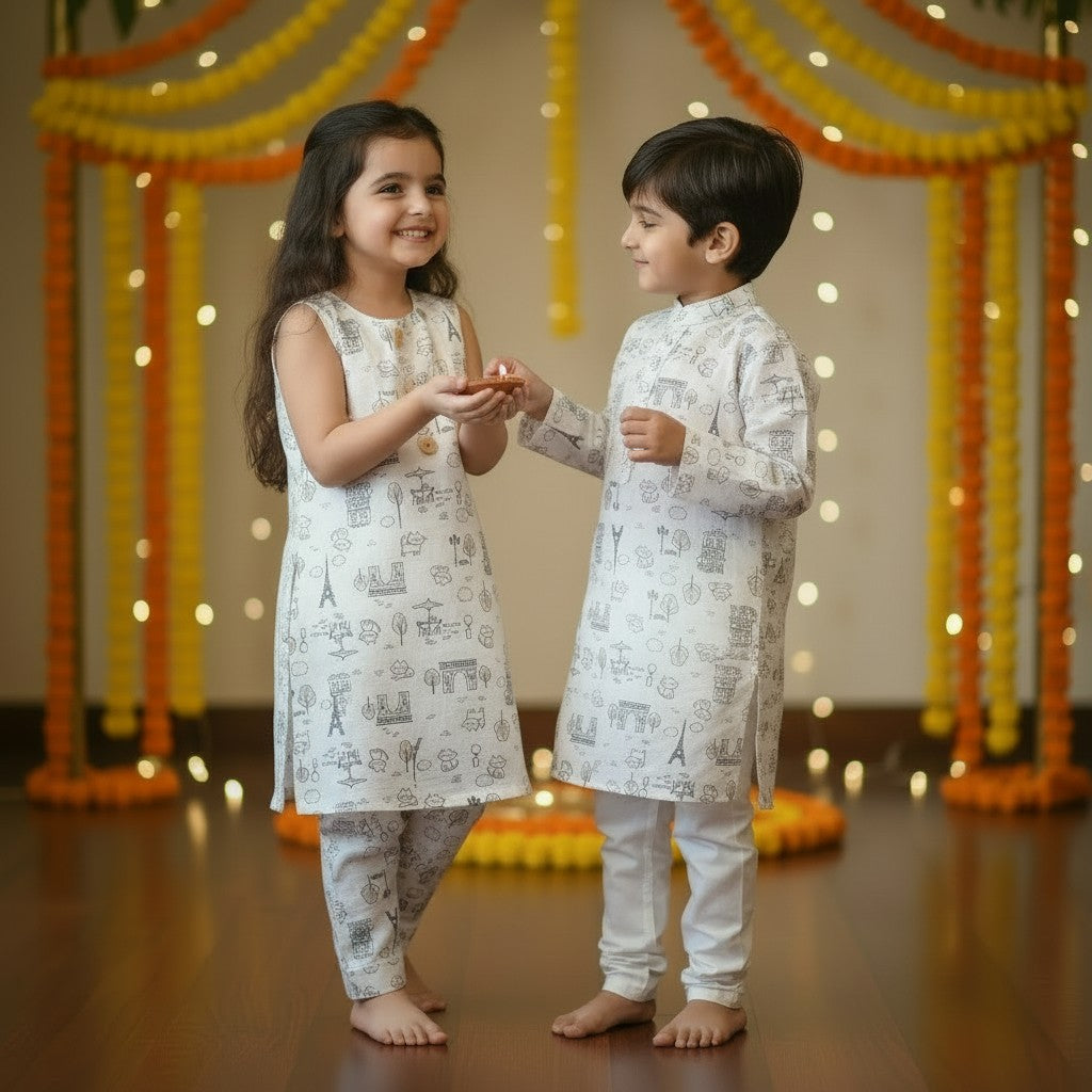 White Paris Sibling Set
