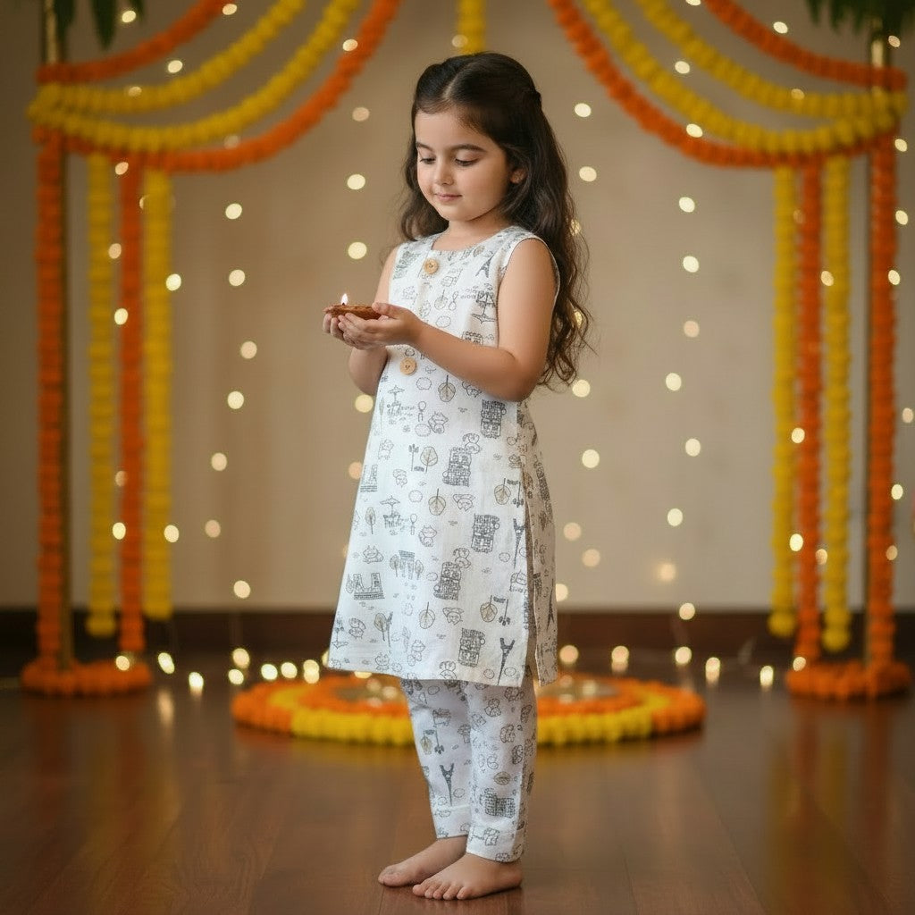 Premium Cotton Kurta Set for Girls