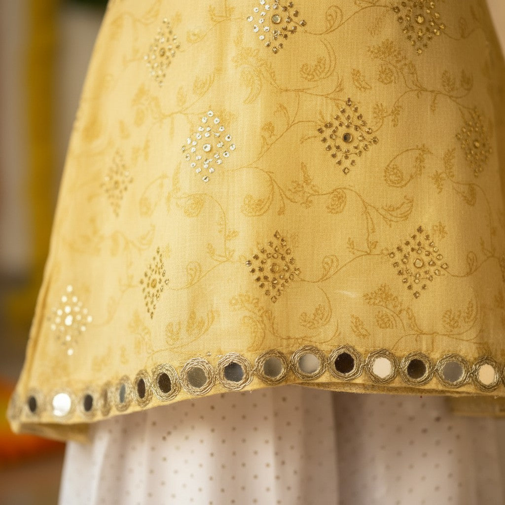 Sunshine Mirror Lace Kurta Set