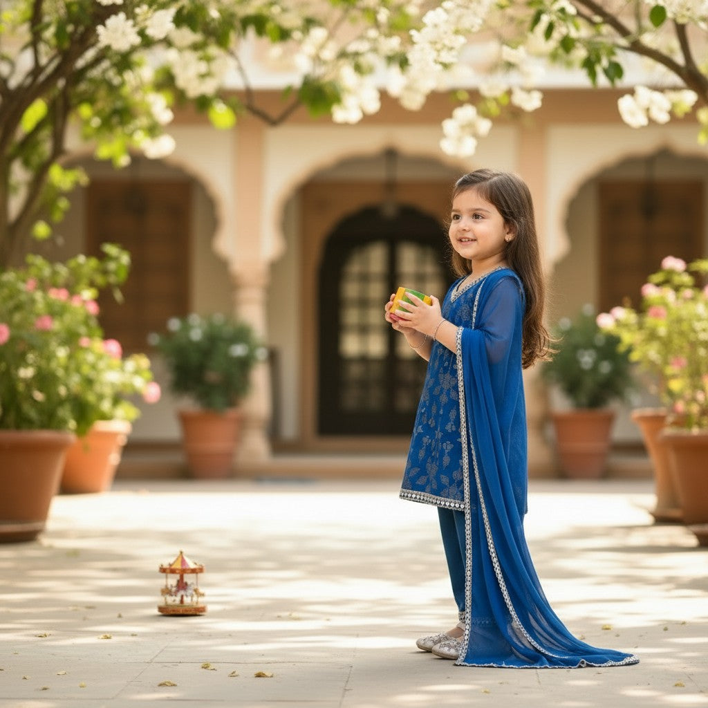 Royal Blue Noor Festive Set
