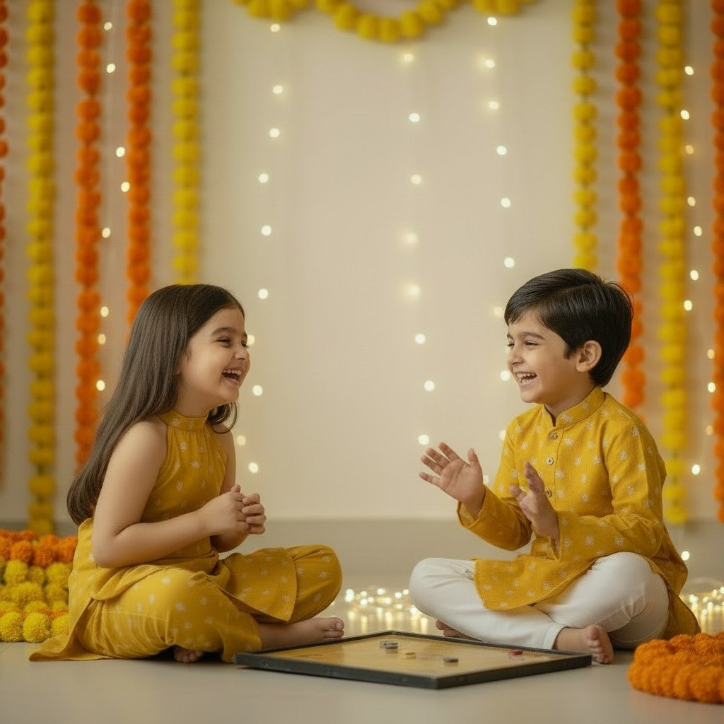 Mustard Cotton Sibling Set