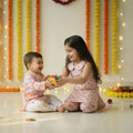 Baby Pink Cotton Sibling Set