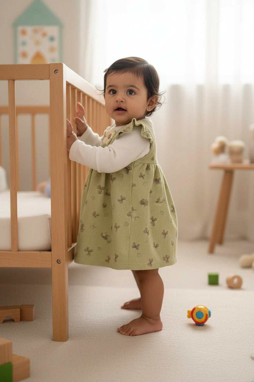 Green Summer Dress For Baby Girl