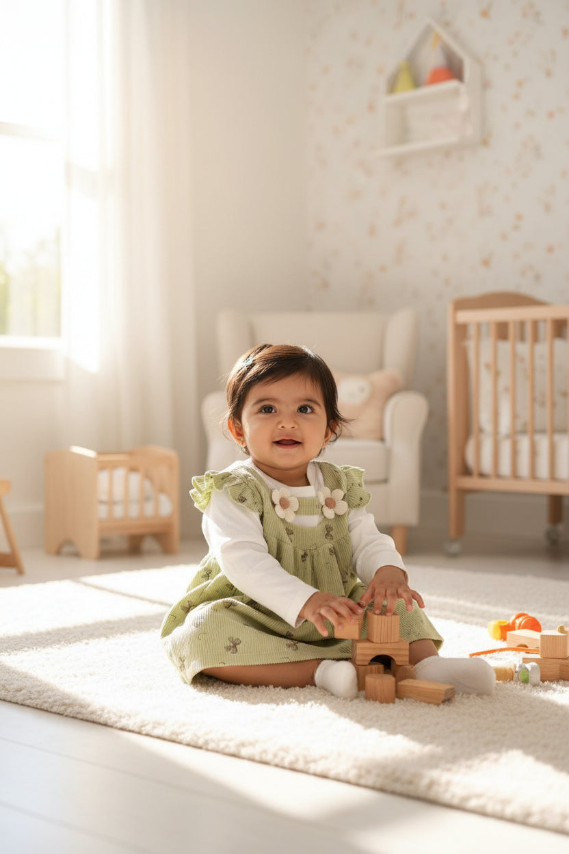 Green Summer Dress For Baby Girl