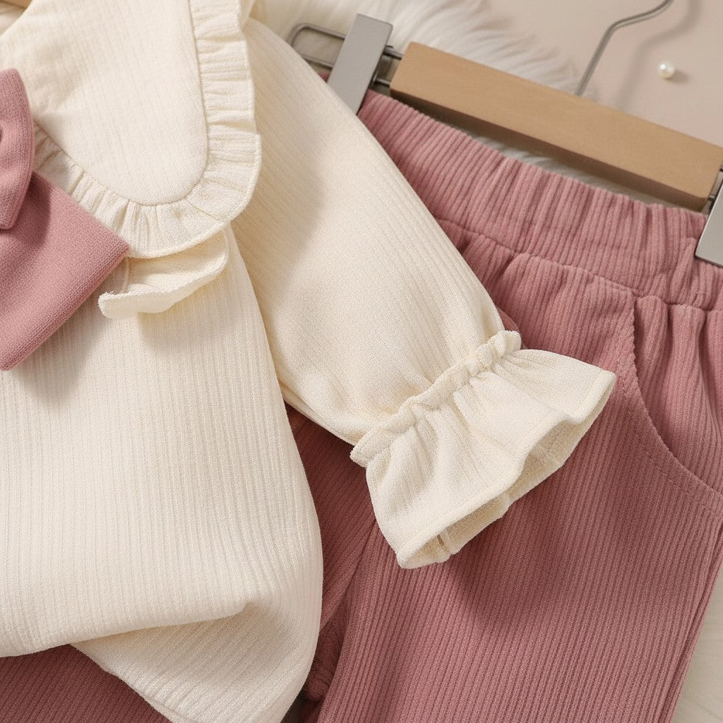 Pink Cotton Co-ord set For Kids