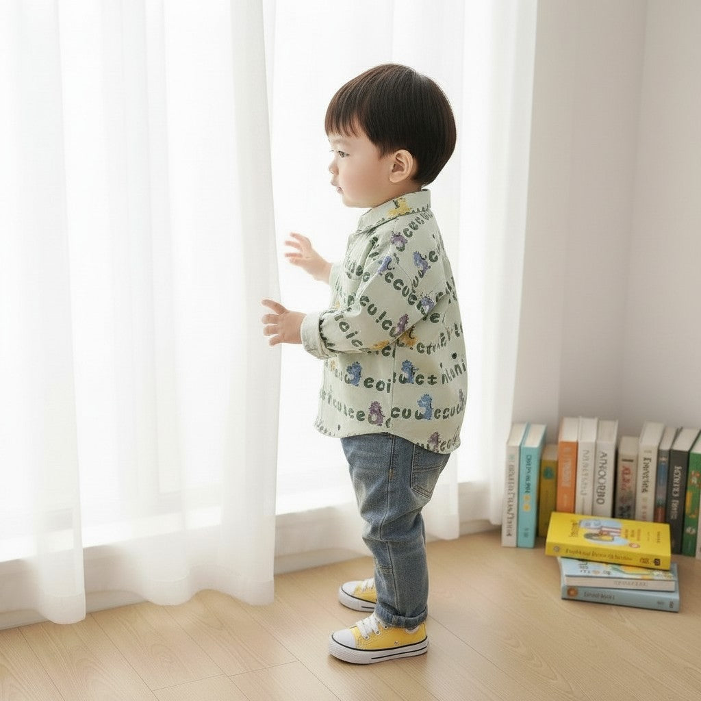 Pista Cotton Shirt with Pants For Kids