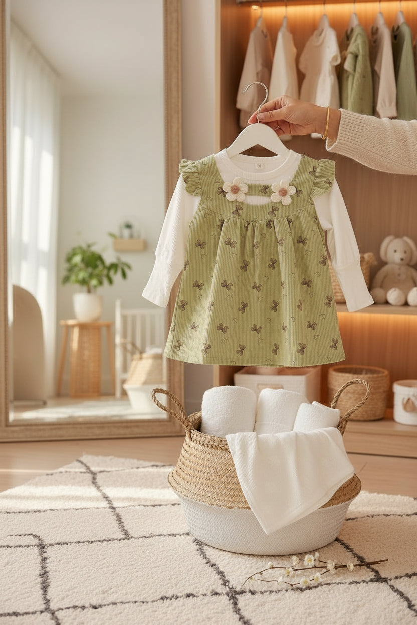 Green Summer Dress For Baby Girl