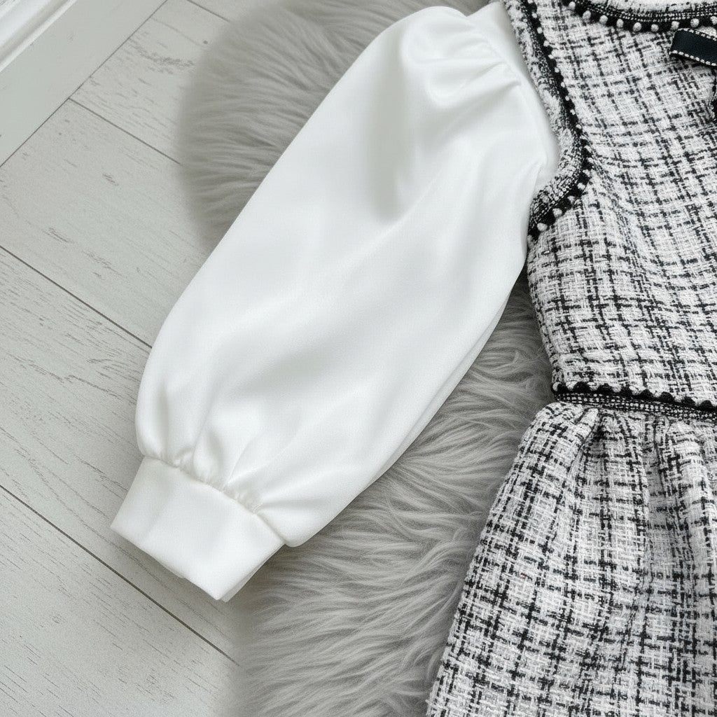 White Cotton Dress For Kids