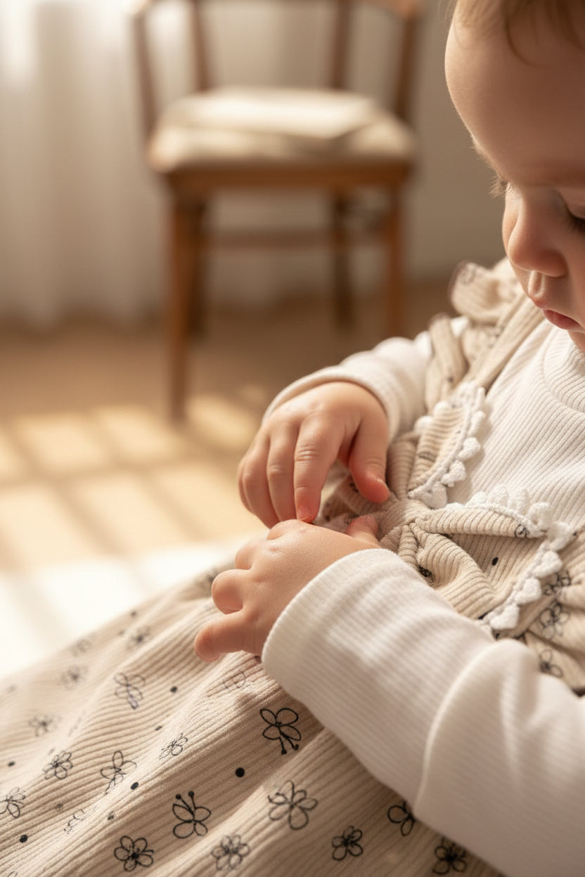 Cream Summer Dress For Baby Girl