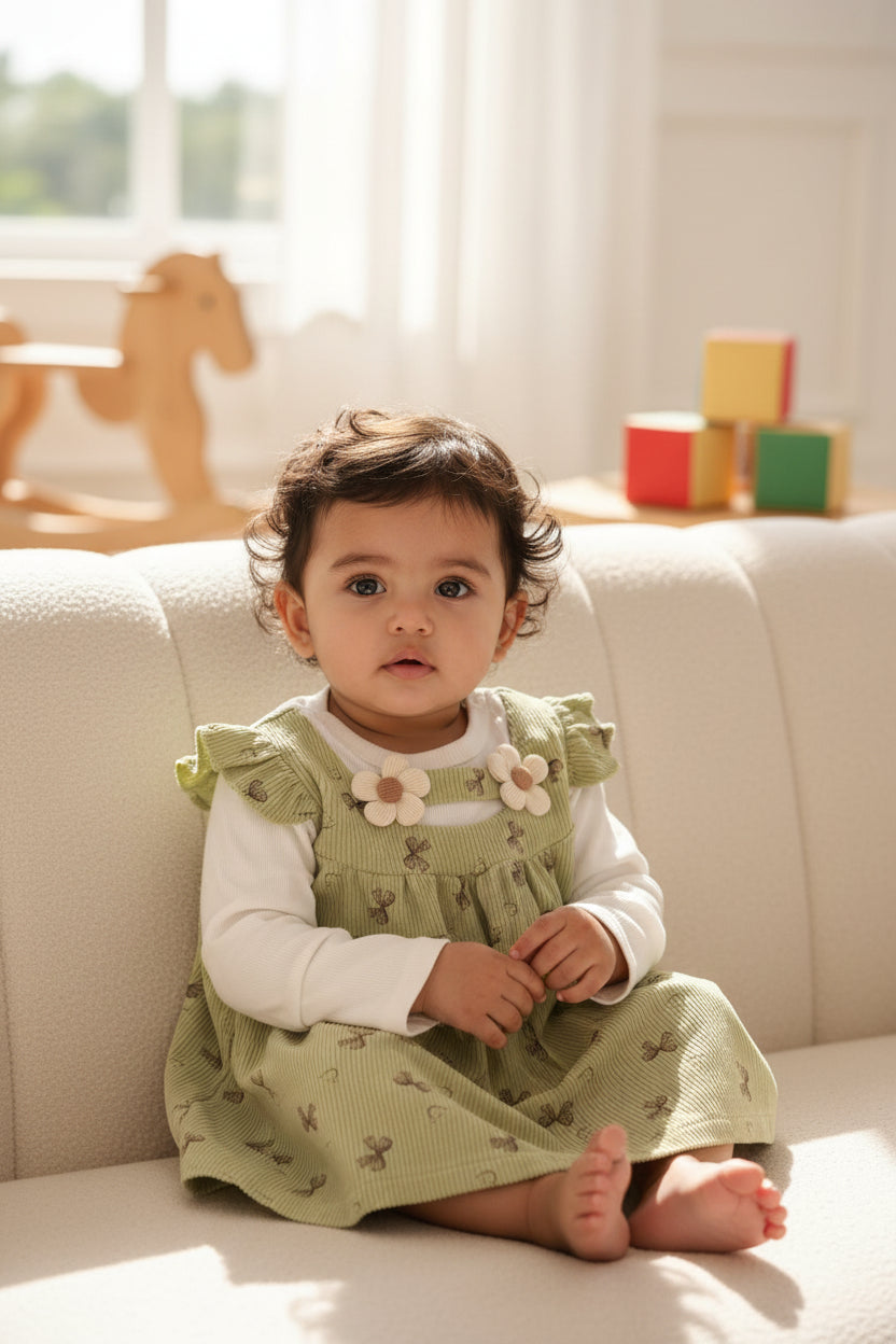 Green Summer Dress For Baby Girl