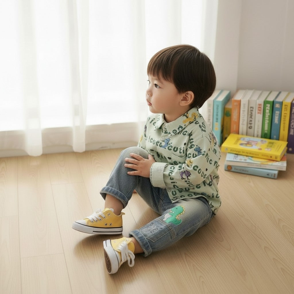 Pista Cotton Shirt with Pants For Kids