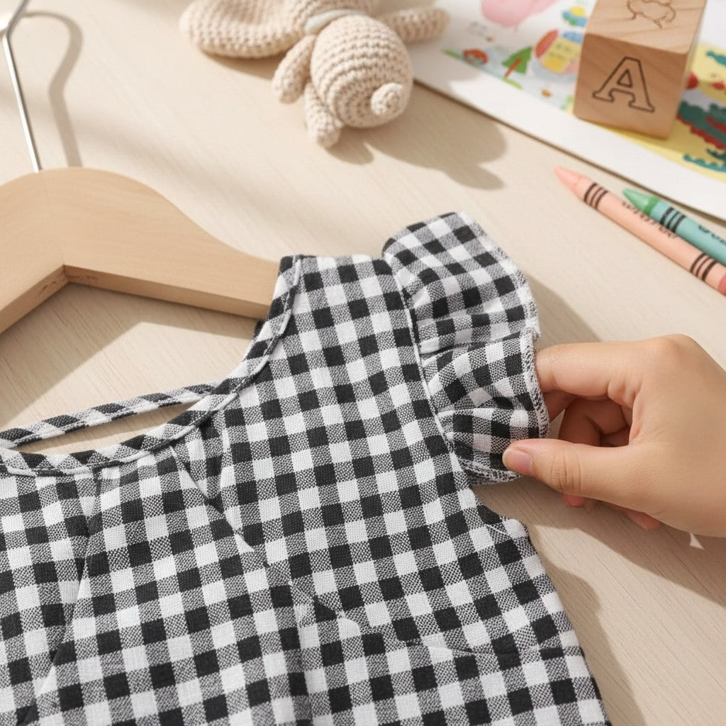 Black Top with skirt For Kids