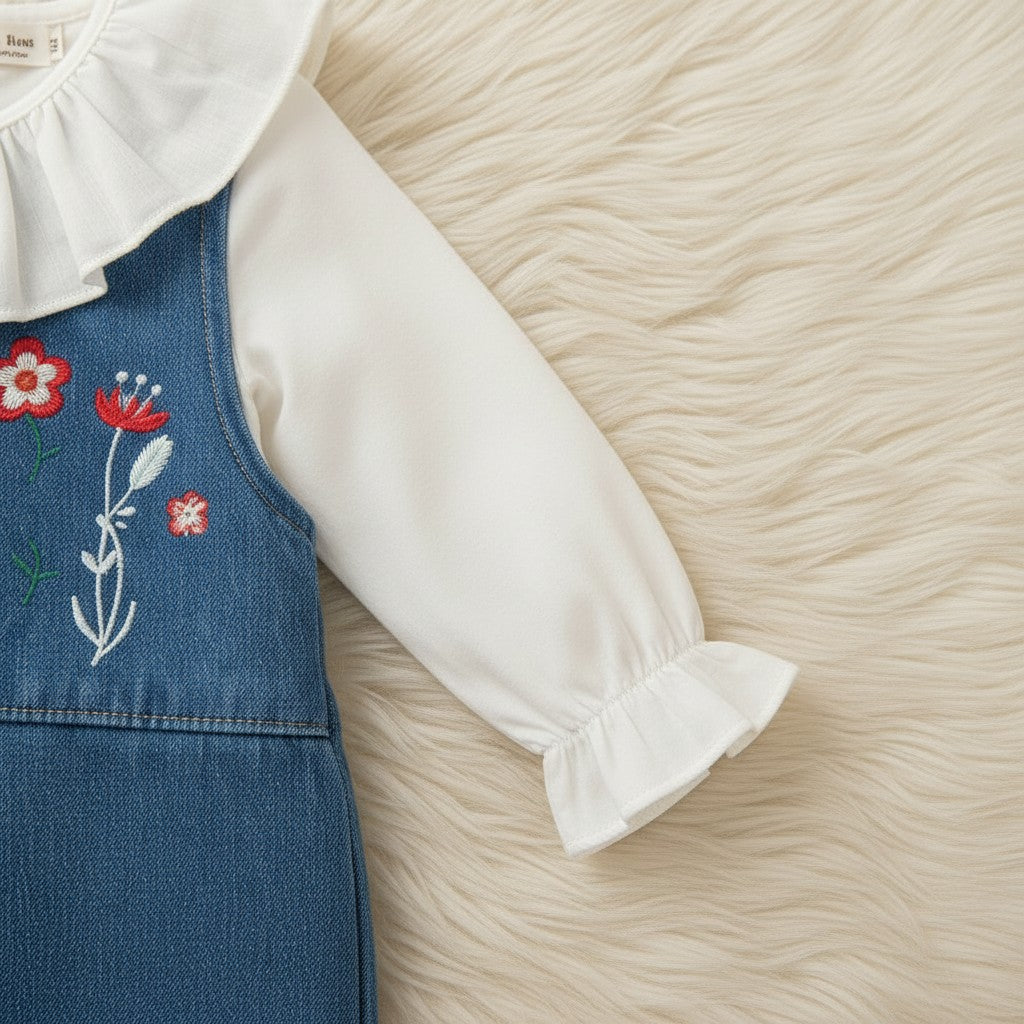 Blue Denim Co-ord set For Kids