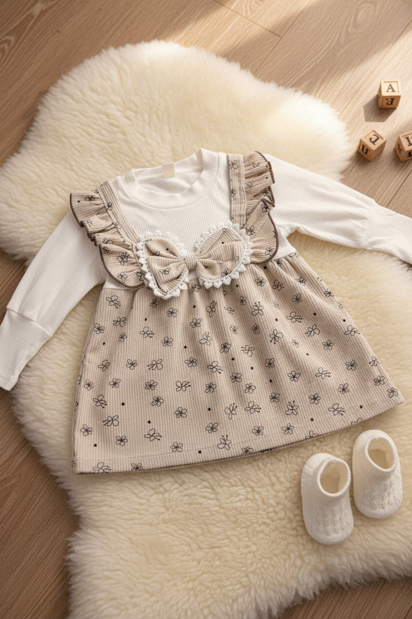 Cream Summer Dress For Baby Girl