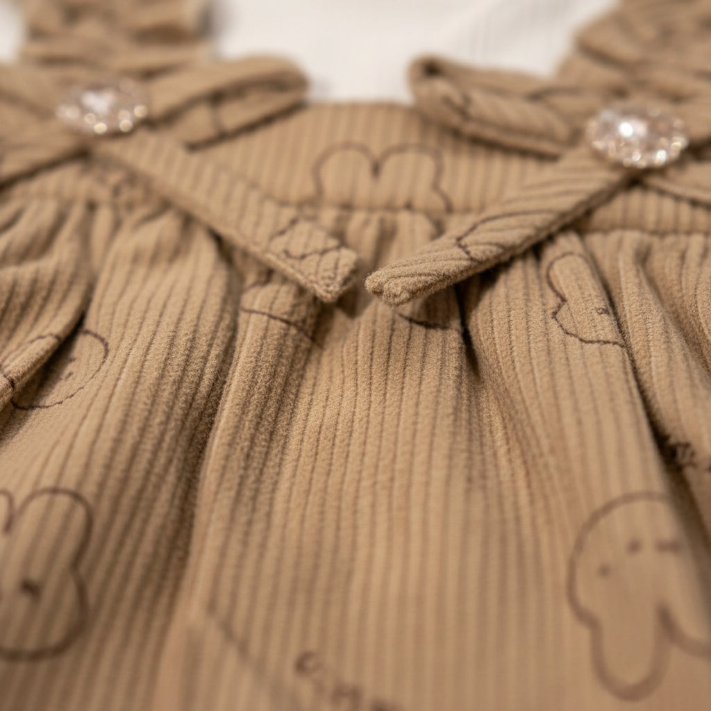 Light Brown Summer Dress For Baby Girl