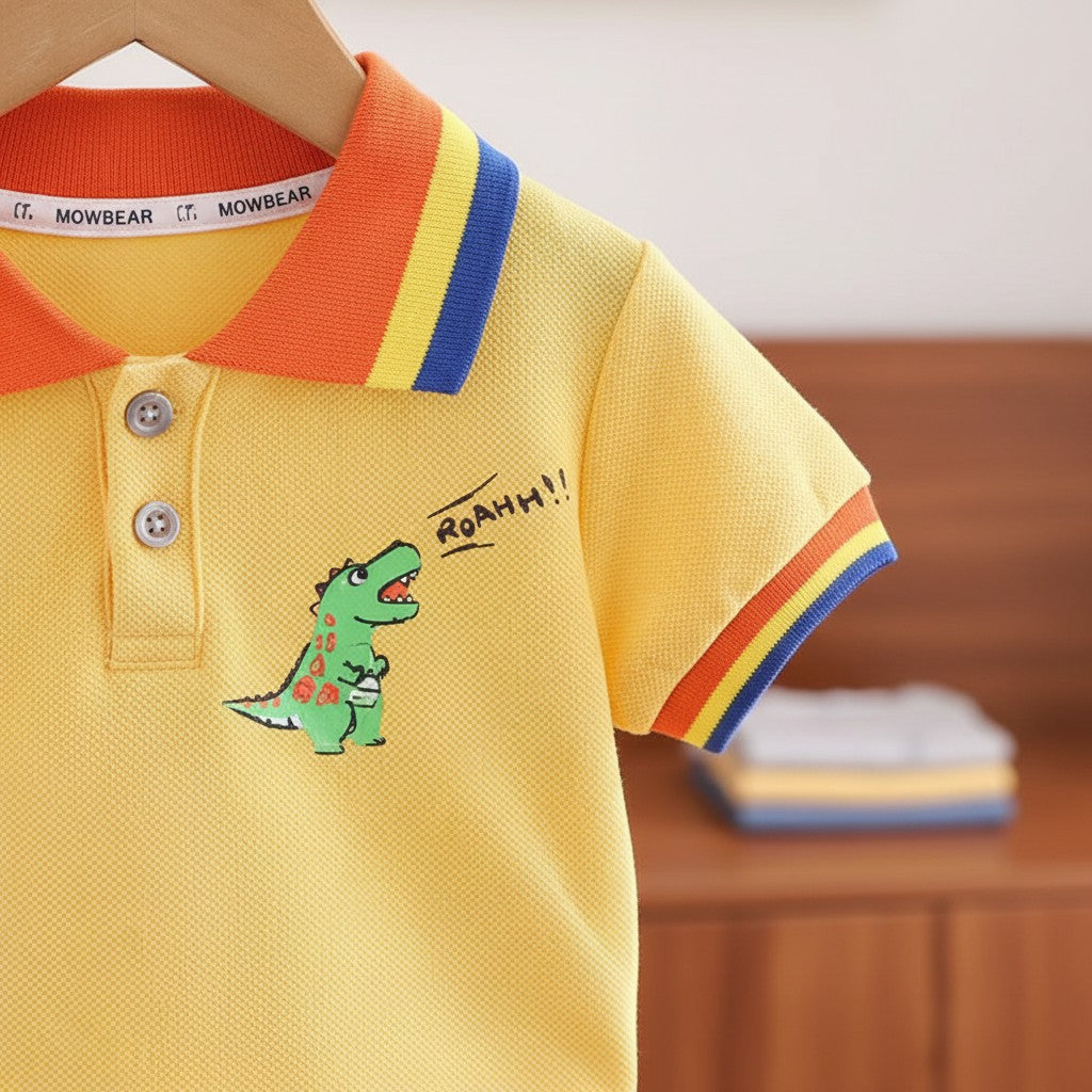 Yellow T-shirt with shorts For Kids