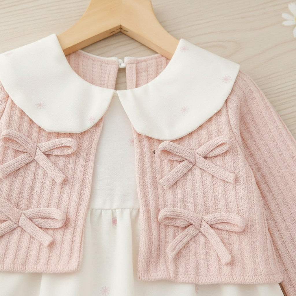 Pink Cotton Dress For Kids